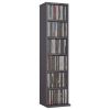 CD Cabinet High Gloss Gray 8.3" x 7.9" x 34.6" Engineered Wood