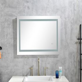 LED Bathroom Mirror with Lights, 40×24 Inch Smart Vanity Mirrors,Lighted Wall Mounted Anti-Fog Dimmable Mirror