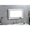40x20 Inch LED Bathroom Mirror with Frontlit and Backlit, Wall Mounted Vanity Mirror with Smart Touch Button, Anti-Fog, Memory Function, 3 Colors