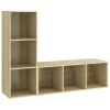 TV Cabinets 2 pcs Sonoma Oak 42.1"x13.8"x14.6" Engineered Wood
