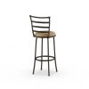3 Pack Adjustable 24" or 29" Bronze Ladder Back Swivel Barstool