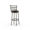 3 Pack Adjustable 24" or 29" Bronze Ladder Back Swivel Barstool