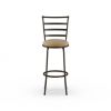 3 Pack Adjustable 24" or 29" Bronze Ladder Back Swivel Barstool
