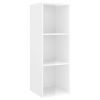 3 Piece TV Cabinet Set High Gloss White Engineered Wood