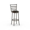 3 Pack Adjustable 24" or 29" Bronze Ladder Back Swivel Barstool