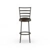 3 Pack Adjustable 24" or 29" Bronze Ladder Back Swivel Barstool