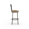 3 Pack Adjustable 24" or 29" Bronze Ladder Back Swivel Barstool